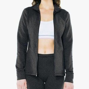 America Apparel Stretch terry fitness jacket NEW